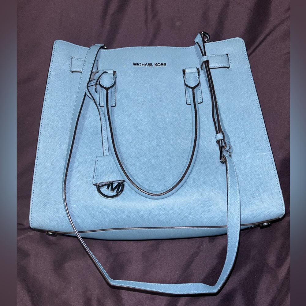 Light Denim Blue Michael Kors Large Tote Bag